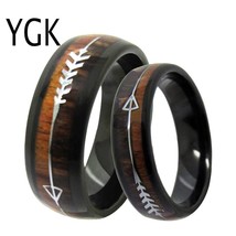Women wedding band ring trendy jewelry men s classic engagement ring tungsten wood ring thumb200
