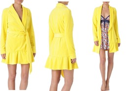 Juicy Couture Retro Cotton Velour Heart Charm Wrap Around Short Robe New $118 - £59.61 GBP