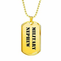 Unique Gifts Store Military Nephew - 18k Gold Finished Luxury Dog Tag Necklace - £39.46 GBP