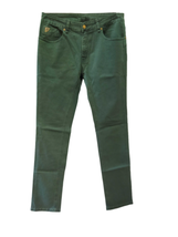 LOIS DENIM Uomini Jeans Dal Taglio Dritto Solido Verde Taglia 33/34 - £53.83 GBP