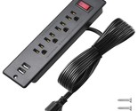 Mountable Power Strip Recessed Power Strip With Usb 4 Outlet 2 Usb Multi... - £28.85 GBP