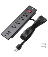 Mountable Power Strip Recessed Power Strip With Usb 4 Outlet 2 Usb Multi... - £28.20 GBP