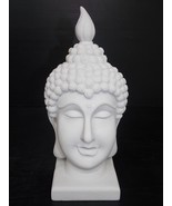 FENG SHUI BUST STATUE OF BUDDHA HEAD W/ MARBLE FINISH GARDEN ART - $54.33 CAD