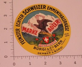 Feinster Echter Schweizer Emmenthalerkase Cheese  Label - $4.94