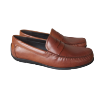 Hotter Men&#39;s Leather Mayfair Loafers Dark Tan $139 FREE WORLDIWDE SHIPPING - £77.07 GBP