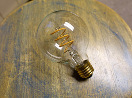LOT: 4x LED Edison Bulb G25, Curved Vintage Style Spiral Filament, 4watt (40w... - £42.17 GBP
