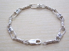 ACTS Bracelet Fishers of Men Sterling Silver REGULAR LINK, Maltese Cross Design! - £43.49 GBP+