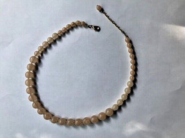 Polished Rose Quartz Graduated Size Bead Necklace 15&quot; with 2&quot; extender - £6.28 GBP