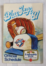 1981 Toronto Blue Jays Mlb Baseball Schedule Vintage Retro Sports Memorabilia - $18.99