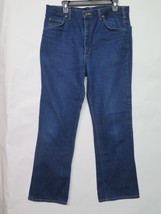 Vtg Lee Riders Jeans Mens 35x31.5 Dark Wash Denim Scovill Zipper USA Union Made - £44.56 GBP