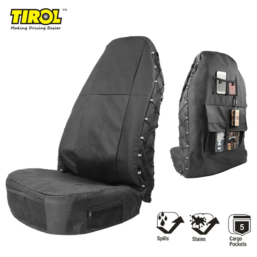 Car Seat Cover with Organizer - Universal Auto Protector by TIROL - £17.69 GBP