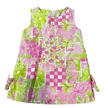Lilly Pulitzer Vintage White Label Shift Dress Juice Stand Patch Elephan... - $46.00 CAD
