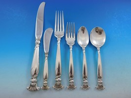 Romance of the Sea Wallace Sterling Silver Flatware Set Shell Motif Dinner 72 Pc - £5,381.26 GBP