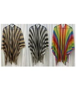Fish Net Poncho Tunic with Fringes Coverup Beach Pool CasuAL Light Weigh... - $23.23 CAD