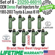 NEW OEM DENSO x8 Best Upgrade Fuel injectors for 1993-03 Toyota Land Cruiser V8 - £383.33 GBP