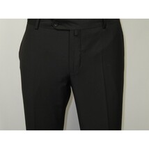 Men's MONO Turkey Slacks 100% Wool Plain Front Slim Fit 2502-01 Black image 5