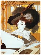 2511.Elegant Hat French Nouveau vintange Poster.Home decor interior room design - £12.94 GBP+