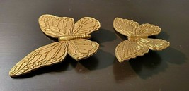 Vintage Homco Gold Plastic Butterfly Wall Decor Large T7040 Small T7041 USA - £11.57 GBP
