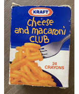 Vintage Kraft Cheese and Macaroni Dinner box of 24 crayons for club members - €9,73 EUR