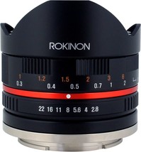 Rokinon 8Mm F2.8 Umc Fisheye Ii (Black) Fixed Lens For Canon Ef-M Mount, M). - £254.61 GBP