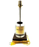 Hennessy Large 1.75L Liquor Bar Bottle Lounge TABLE LAMP Light w/ Wood Base - £43.54 GBP