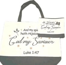 Christian ~ Canvas Tote Bag w/Handle &amp; Makeup Bag w/Zip Closure ~ Bible ... - $25.00