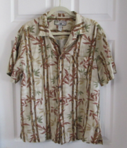 Vintage CARIBBEAN JOE &quot;Let Go&quot; Men&#39;s Short Sleeve Bamboo Hawaiian Shirt (M) - £11.85 GBP
