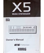 KORG X5 Music Synthesizer Keyboard Synth Original Owner&#39;s Manual Book, J... - $781.60 MXN