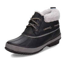Jsport Mary Women&#39;s Size 7, Waterproof Faux Fur Duck Boot, Black  - £21.52 GBP