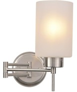 Modern 1 Light Swing Arm Wall Sconce/Vanity Light , Frosted Glass Shade,... - $29.02