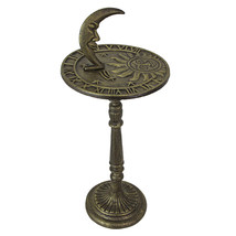 23in Bronze Cast Iron Celestial Sundial Decorative Garden Pedestal Sun Clock - £62.02 GBP