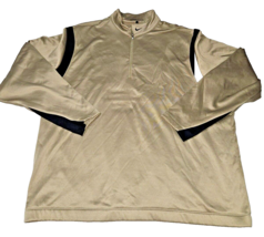 Nike Golf 1/4 Zip Pullover Sweater Champagne Gold Mens Sz XXL Therma-Fit  - £18.94 GBP