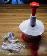 Cuisinart Salad Spinner Set With Chopping &amp; Mixing Blades/SMALL/Red &amp; White - £27.52 GBP