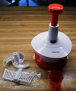 Cuisinart Salad Spinner Set With Chopping &amp; Mixing Blades/SMALL/Red &amp; White - £28.41 GBP