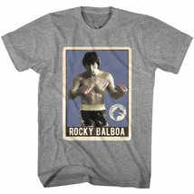 Rocky Balboa Vintage Trading Card Men&#39;s T Shirt Boxing Collector Poster Stallone - £19.19 GBP+