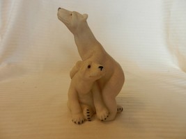 Quarry Critters Peter &amp; Polly Polar Bear Figurine Faux Granite - $80.00