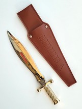 BIOHAZARD 3 Letter Opener Dagger (Gold) w/ Leather Sheath HK Comic Resid... - $115.90