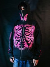Butterfly Nirvana/Subculture plus velvet skull hooded sweatshirt skeleto... - $134.00