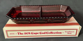 AVON 1876 Cape Cod Collection Ruby Red Condiment Dish Brand New With Box - £9.24 GBP