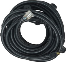 The Southwire 65039101 12/3 50-Ft Black 6-Outlet Generator Power Cord. - £71.91 GBP