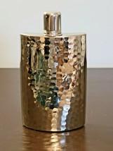 Hammered Tin-Lined 10 Oz. Engraved KWF Initials Flask Made In West Germany - £15.78 GBP