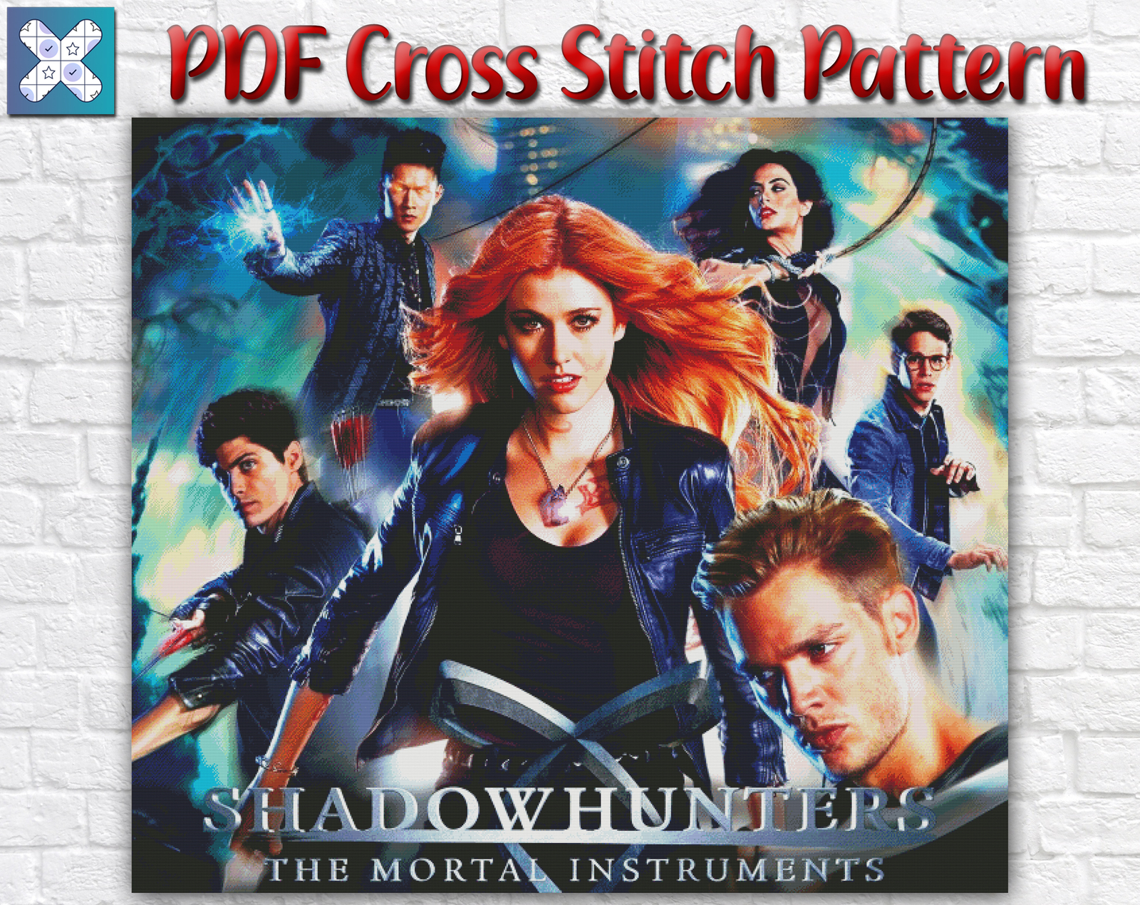 Shadowhunters Supernatural Drama Movie TV Series Counted Cross Stitch Pattern