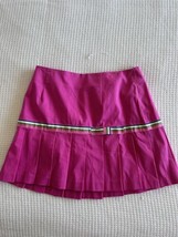 Boston Proper Tailor New York Pleated Pink Skirt Bow Tennis Size 10 - £15.50 GBP