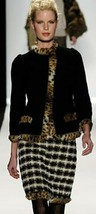 $4,800 Oscar De La Renta Gorgeous Couture Wool Exclusive Fur Trim Jacket Us 6 - £866.89 GBP