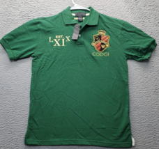 Vtg COOGI Country Club Polo Shirt Youth Medium Green Crest Logo Slit Col... - $49.61