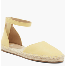 Eileen Fisher Lala Espadrille Leather Flat Closed Toe Sandal, Size 8, Ye... - £63.91 GBP