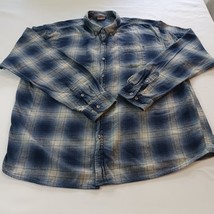 Great Northwest Clothing Company Men’s Gray &amp; Blue Flannel Cotton Shirt ... - €9,54 EUR