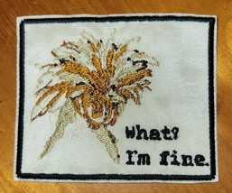 What? I&#39;m Fine Chicken - Iron On/Sew On Patch 10804 - £6.17 GBP