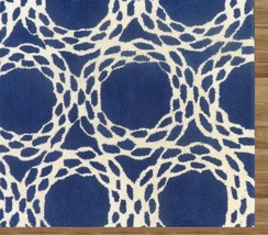 Hand Tufted Arabesque Blue 9&#39; x 12&#39; Contemporary Woolen Area Rug Carpet - $799.00