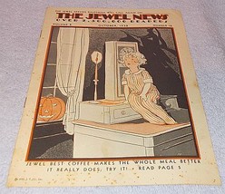 Vintage Jewel Tea T Grocery News October 1930 Halloween Girl JOL Witch - $35.00